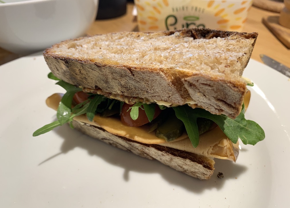 A photo of a sandwich made with my bread