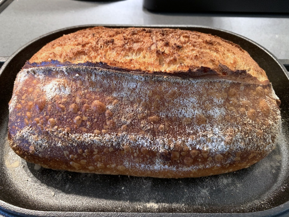 The first loaf baked in my new pan