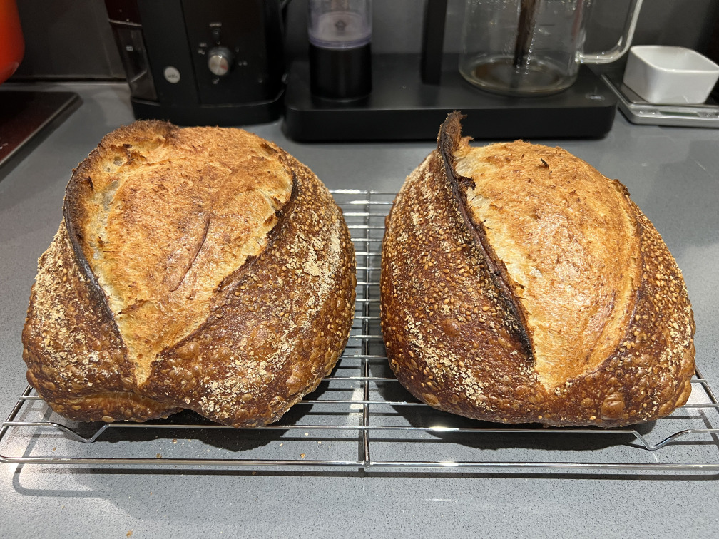 Two loaves of bread I baked