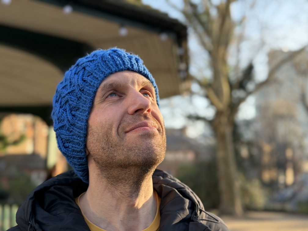 Me, today, doing my holiday face.