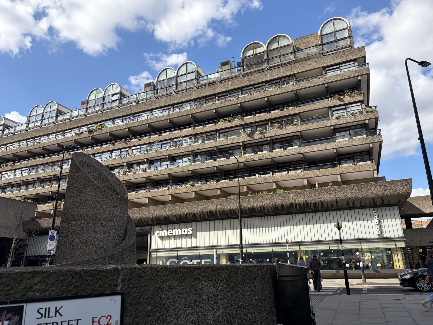 The Barbican cinema building, which sticklers for detail will point out is not the location of Cinema 1, but this is where I parked my bike before I went into the Silk Street entrance, so who’s technically correct now?