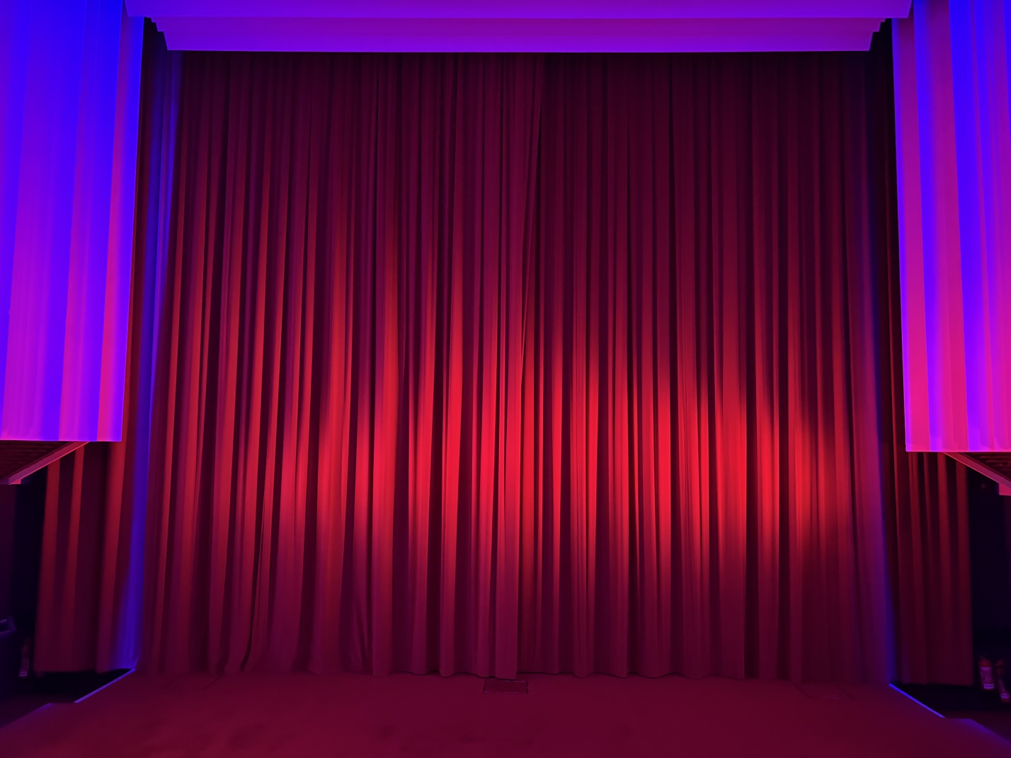 The curtain which hangs in front of Cinema 1’s screen
