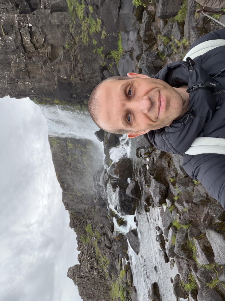 Me in front of Öxarárfoss waterfall