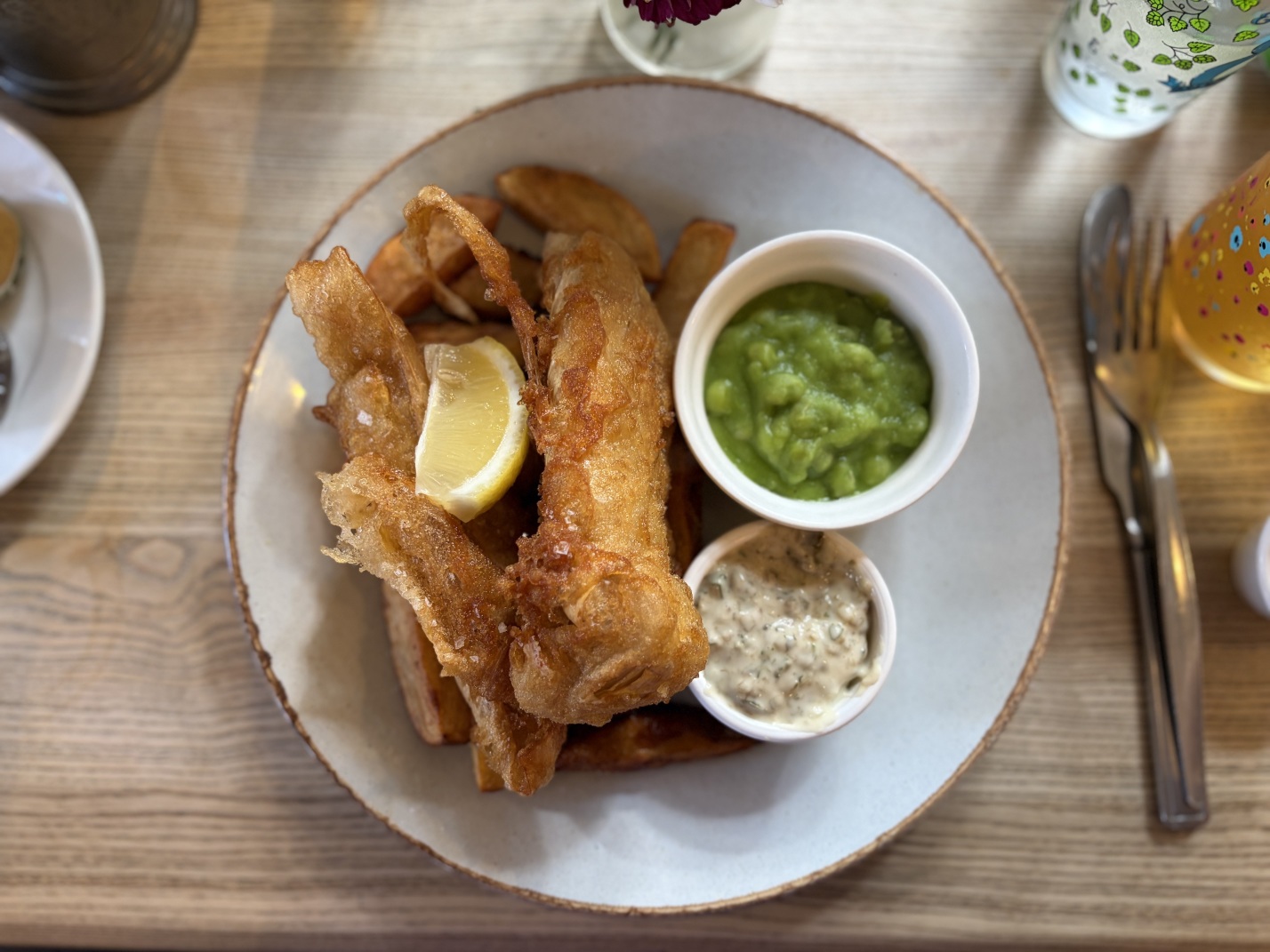 Vegan fish & chips at The Architect