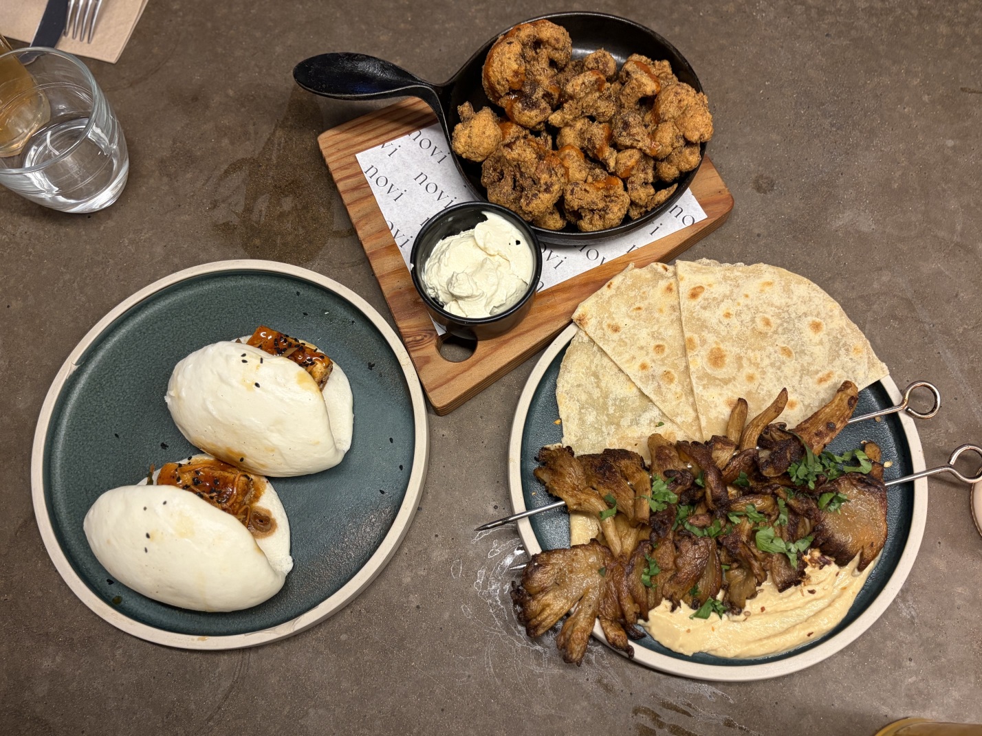 Miscellaneous small plates at Novi