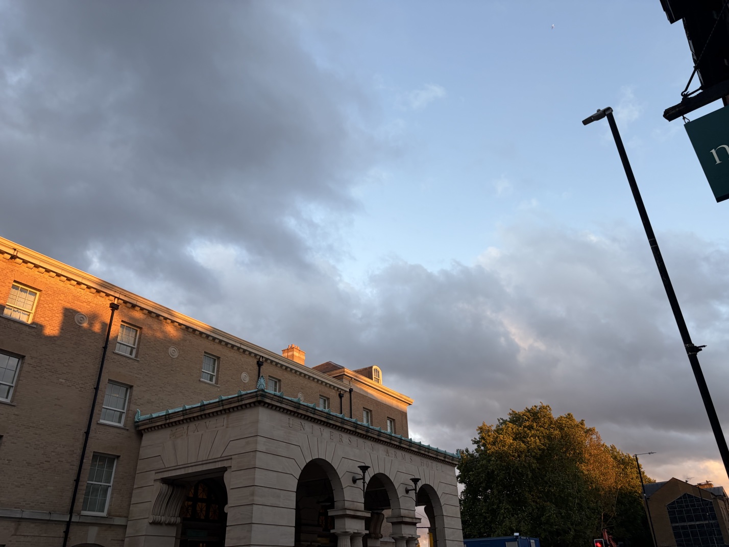 The sky over Cambridge