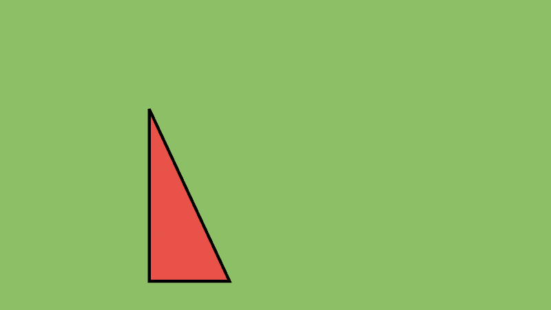 Four copies of a right-angled triangle arranged in a square